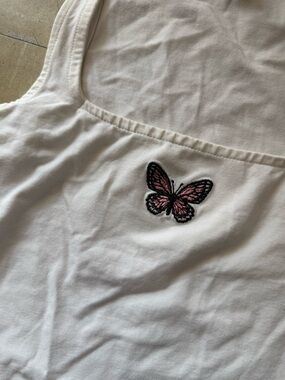 Forever 21 White Mini Dress with Butterfly